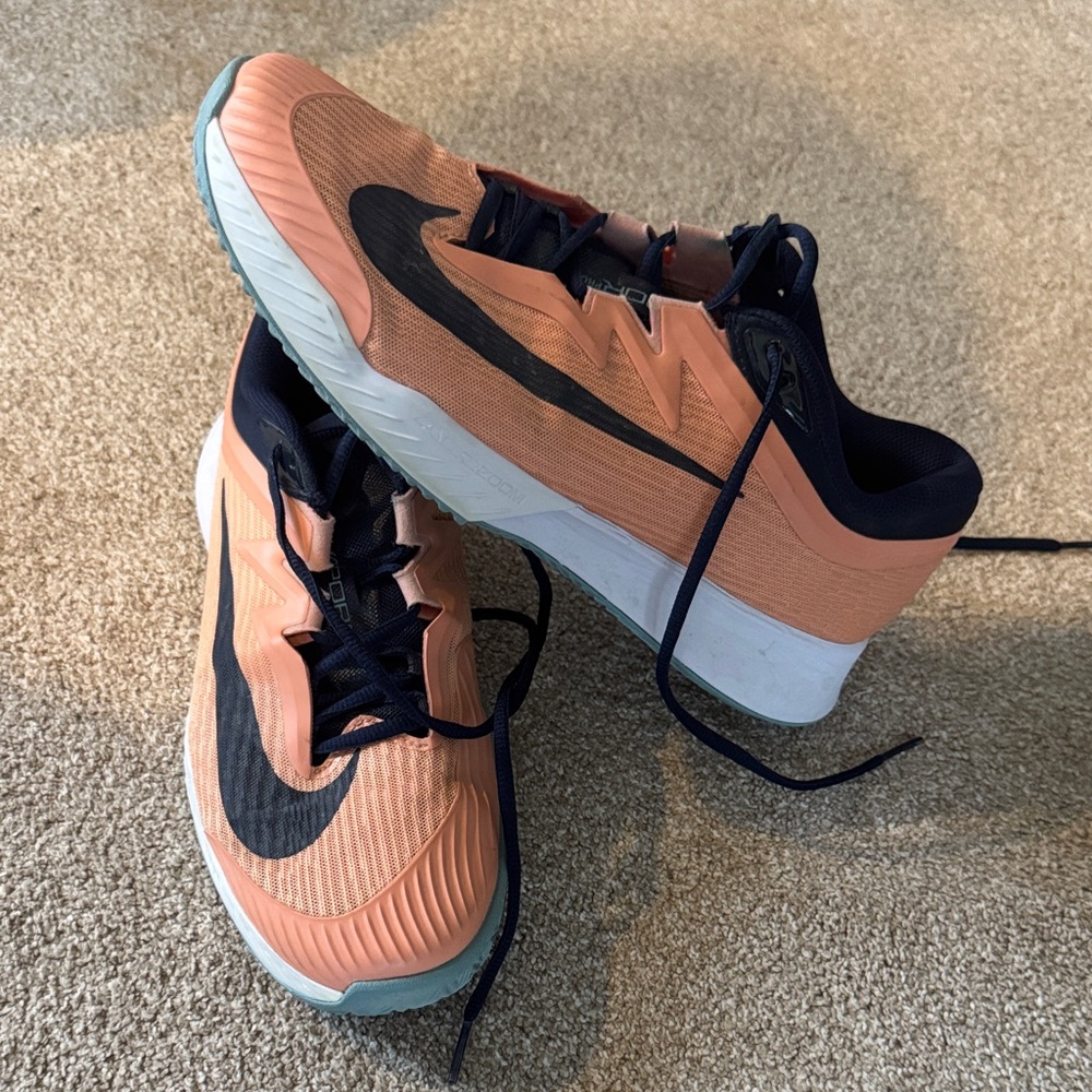 Nike MENS ZOOM VAPOR PRO 3 CLAY TENNIS SHOES APRICOT AGATE AND OBSIDIAN size 10